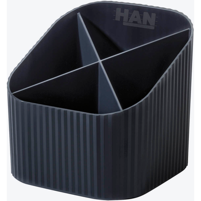 Artikelbild 2 für HAN Stiftehalter KARMA schwarz Polystyrol 4 Fächer 11,1 x 11,1 x 10,5 cm, Artikelnummer 661862