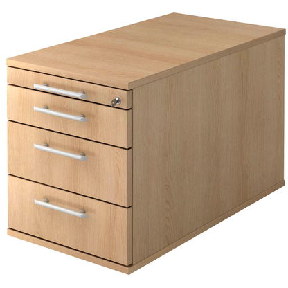 Artikelbild für HAMMERBACHER Solid TC30 Rollcontainer eiche 4 Auszüge 42,8 x 80,0 x 51,2 cm, Artikelnummer 593470