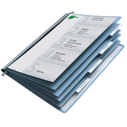 Artikelbild für DURABLE Personalhefter Kunststoff blau DIN A4 5x kaufmännische Heftung, 1 St., Artikelnummer 334318