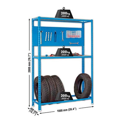 Artikelbild 2 für Simonrack Werkbank-Set SIMONRACING blau 100,0 x 40,0 x 200,0 cm, Artikelnummer 359907