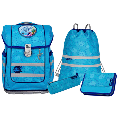 Artikelbild für Mc®Neill Schulranzen-Set COMPACTO BUBBLE Kunstfaser hellblau, Artikelnummer 663367