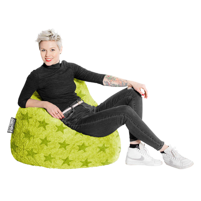 Artikelbild 3 für SITTING POINT Fluffy Stars XL Sitzsack grün, Artikelnummer 589010