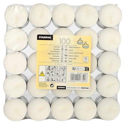 Artikelbild 2 für STARPAK Teelichter weiß, 100 St., Artikelnummer 452532