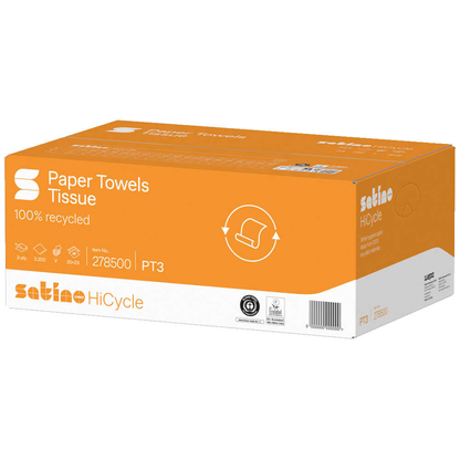 Artikelbild 3 für Satino Papierhandtücher 278509 Zick-Zack-Falzung 2-lagig 3.200 Tücher, Artikelnummer 790251