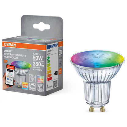 Artikelbild für OSRAM LED-Lampe SMART+ MATTER SPOT GU10 4,7 W Drahtlose Steuerung über App oder Sprachsteuerung, 1 St., Artikelnummer 709958