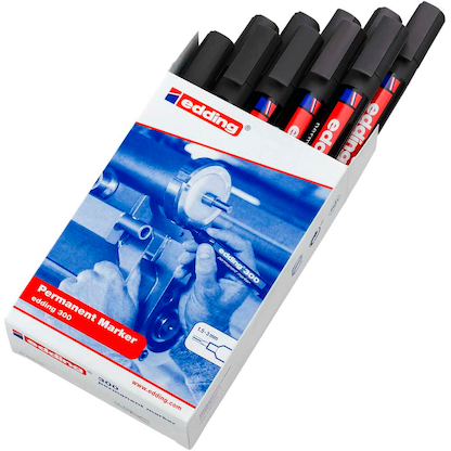 Artikelbild für edding 300 Permanentmarker schwarz 1,5 - 3,0 mm, 10 St., Artikelnummer 420067