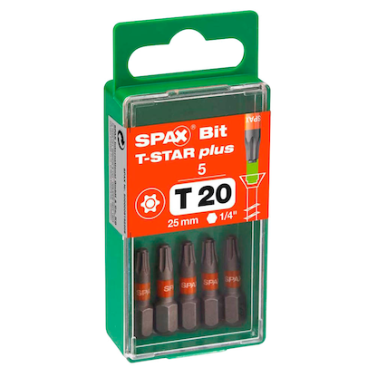 Artikelbild 2 für SPAX® Bits T20 T-STAR Plus, 5 St., Artikelnummer 396909