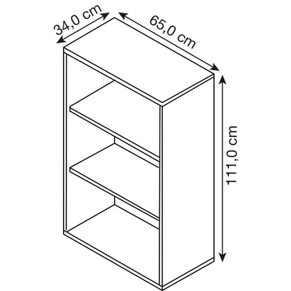 Artikelbild 2 für MÖBELPARTNER Aktenregal Cimal weiß 65,0 x 34,0 x 111,0 cm, 1 St., Artikelnummer 413609