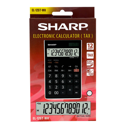 Artikelbild 2 für SHARP EL-125T Tischrechner schwarz, Artikelnummer 560875