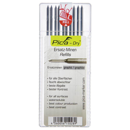 Artikelbild für Pica Dry 4030 Fallminen-Bleistiftminen graphit 2B 2,8 mm, 10 St., Artikelnummer 971267