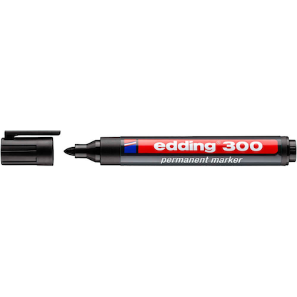 Artikelbild 3 für edding 300 Permanentmarker schwarz 1,5 - 3,0 mm, 10 St., Artikelnummer 420067