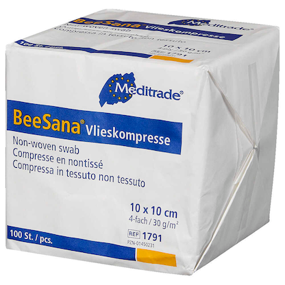 Artikelbild 3 für Meditrade® Vlies-Kompressen BeeSana® 1791 weiß 10,0 x 10,0 cm, 100 St., Artikelnummer 241867