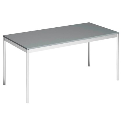 Artikelbild für viasit System4 Schreibtisch anthrazit rechteckig, 4-Fuß-Gestell chrom 160,0 x 80,0 cm, Artikelnummer 135398