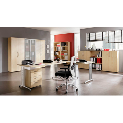 Artikelbild 5 für HAMMERBACHER Altus Vitrine ahorn 4 Fachböden, Artikelnummer 966002