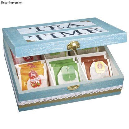 Artikelbild 2 für Rayher Bastelholz natur Teebox mit 6 Fächer, 1 St., Artikelnummer 628713