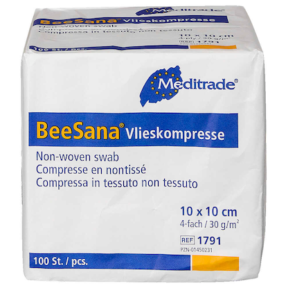 Artikelbild 4 für Meditrade® Vlies-Kompressen BeeSana® 1791 weiß 10,0 x 10,0 cm, 100 St., Artikelnummer 241867