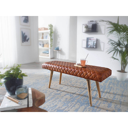 Artikelbild 5 für WOHNLING Sitzbank WL6.091 braun Leder 115,0 cm, Artikelnummer 545907