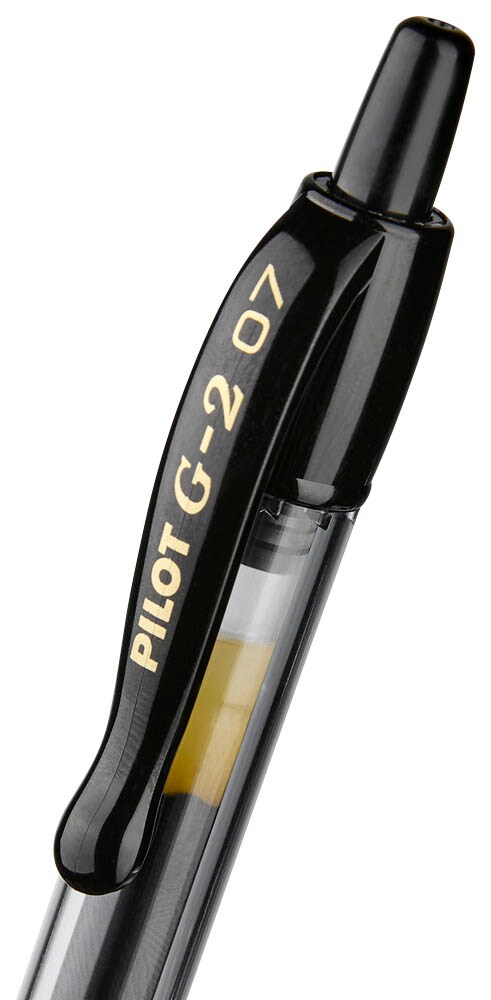 PILOT Gelschreiber G2 07 Schwarz – 12 Stück, 0,4 Mm Strich, Dokumentenecht, Einziehbar