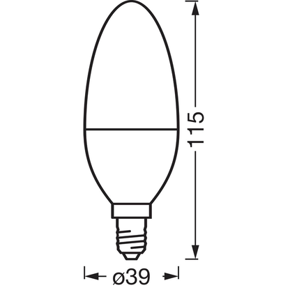 Artikelbild 3 für OSRAM LED-Lampe SMART+ MATTER Classic B40 E14 4,9 W matt, 1 St., Artikelnummer 710238