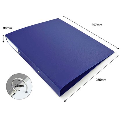 Artikelbild 3 für RAPESCO® ECO Ringbuch 2-Ringe je 2x grün, rot, schwarz, dunkelblau, hellblau 3,8 cm DIN A4, 10 St., Artikelnummer 782674