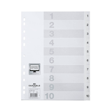 Artikelbild 1 für DURABLE Ordnerregister DIN A4 Vollformat 1-10 weiß 10-teilig, 1 Satz, Artikelnummer 294694