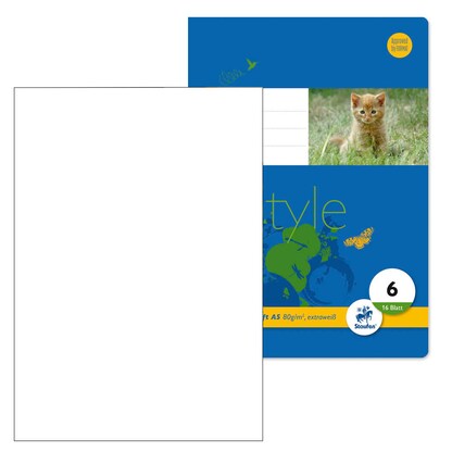 Artikelbild für Staufen® Schulhefte Lineatur 6 blanko DIN A5 ohne Rand, 16 Blatt, 10 St., Artikelnummer 717520