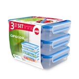 Artikelbild 1 für emsa Frischhaltedosen CLIP & CLOSE 5,8 cm hoch transparent 3x 1,2 l, 3 St., Artikelnummer 670321