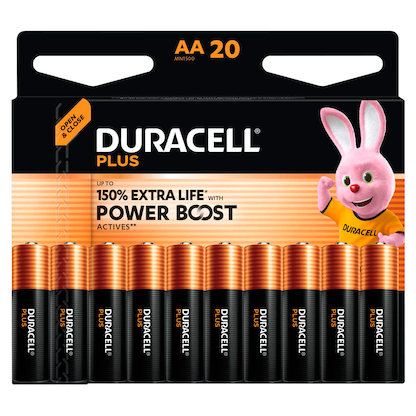 Artikelbild 2 für AKTION: DURACELL Batterien PLUS Alkali-Mangan Mignon AA 1,5 V, 20 St. + GRATIS Salz und Pfeffer Streuer, Artikelnummer 810368