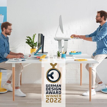 Artikelbild 4 für LEITZ Ergo Cosy mit Ablage Schreibtischaufsatz grau , 1 St., Artikelnummer 789392