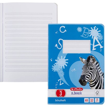 Artikelbild für herlitz Schulheft x.book Lineatur 3 liniert DIN A5 ohne Rand, 32 Blatt, 1 St., Artikelnummer 891768