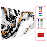 Artikelbild 1 für ALLboards Magnettafel 60,0 x 40,0 cm Marmor gold/weiß, Artikelnummer 502108