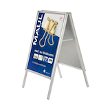 Artikelbild 1 für MAUL Kundenstopper MAULpublic silber DIN A1 2 Fächer 75,6 x 62,4 x 111,5 cm, 1 St., Artikelnummer 531347