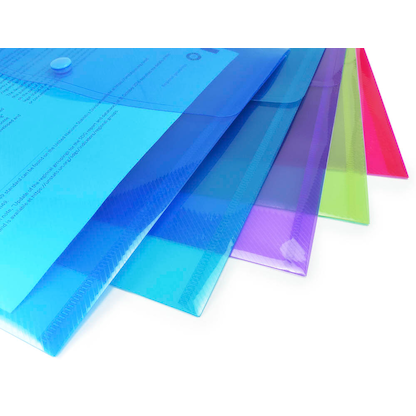 Artikelbild 2 für RAPESCO® Dokumententaschen DIN A4 überbreit farbsortiert genarbt 0,20 mm, 5 St., Artikelnummer 154957