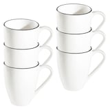 Artikelbild 1 für ID Fine Kaffeebecher Modest Black Alzar weiß 0,3 l, 6 St., Artikelnummer 634026