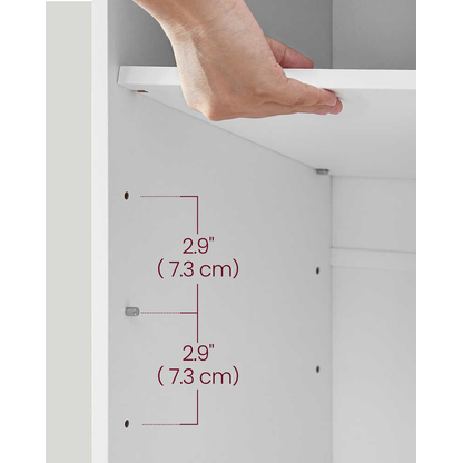 Artikelbild 4 für VASAGLE Schuhbank LHS012W14 weiß, grau Holz 104,0 cm, Artikelnummer 760536