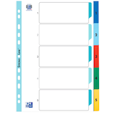 Artikelbild 1 für OXFORD Ordnerregister DIN A4 Vollformat 1-5 farbig 5-teilig, 1 Satz, Artikelnummer 691980