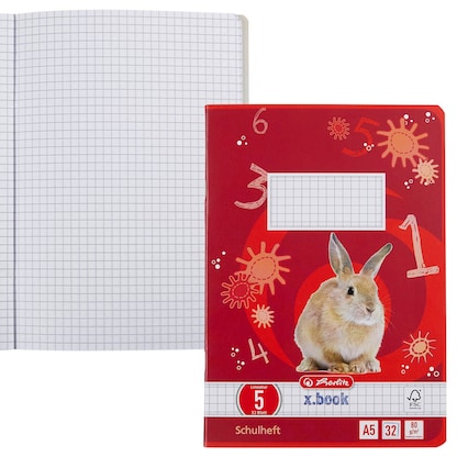 Artikelbild für herlitz Schulheft x.book Lineatur 5 kariert DIN A5 ohne Rand, 32 Blatt, 1 St., Artikelnummer 891784