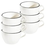 Artikelbild 1 für ID Fine Kaffeetassen Modest Black Alzar weiß 0,3 l, 6 St., Artikelnummer 634127