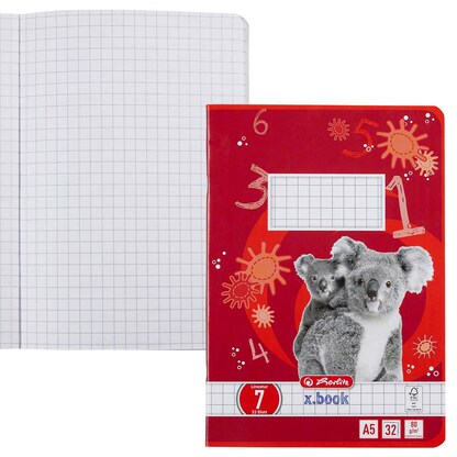 Artikelbild für herlitz Schulheft x.book Lineatur 7 kariert DIN A5 ohne Rand, 32 Blatt, 1 St., Artikelnummer 891792
