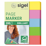 Artikelbild 1 für SIGEL brillant Haftmarker farbsortiert 5x 40 Streifen, Artikelnummer 507178