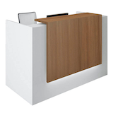 Artikelbild 1 für Quadrifoglio Empfangstheke gerade, weiß, nussbaum 166,0 x 88,0 x 113,0 cm, Artikelnummer 369801