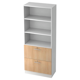 Artikelbild 1 für HAMMERBACHER Regalschrank Gradeo, V7300/W/E/RE weiß, eiche 80,0 x 42,0 x 200,4 cm, 1 St., Artikelnummer 628329