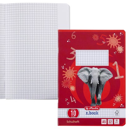 Artikelbild für herlitz Schulheft x.book Lineatur 10 kariert DIN A5 Außenrand, 32 Blatt, 1 St., Artikelnummer 891814