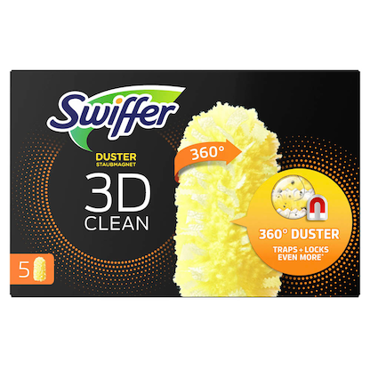 Swiffer DUSTER STAUBMAGNET 360° 3D CLEAN Staubfangtücher Mikrofaser, 5 Tücher