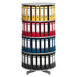 Artikelbild 1 für reef Ordnerdrehsäule hellgrau bis zu 96 Ordner, Komplett drehbar, H: 158,0 cm, Artikelnummer 167445