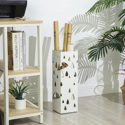 Artikelbild 10 für SONGMICS Schirmständer LUC49W weiß, Metall, Artikelnummer 439519