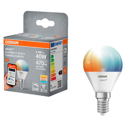 Artikelbild für OSRAM LED-Lampe SMART+ MATTER Classic P40 E14 4,9 W matt, 1 St., Artikelnummer 710099