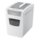Artikelbild 1 für LEITZ IQ Slim Office Aktenvernichter mit Partikelschnitt P-4, 4 x 28 mm, bis 12 Blatt, weiß, Artikelnummer 390177