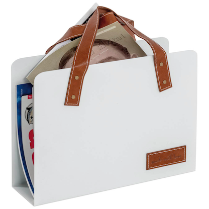 Artikelbild für HAKU Möbel Zeitungsständer 21887 weiß Metall, DIN A4, Artikelnummer 551832