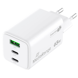 Artikelbild 1 für MediaRange 65W USB A/USB C Quick Charge Ladeadapter weiß, 65 Watt, Artikelnummer 492106